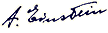 albert einstein signature